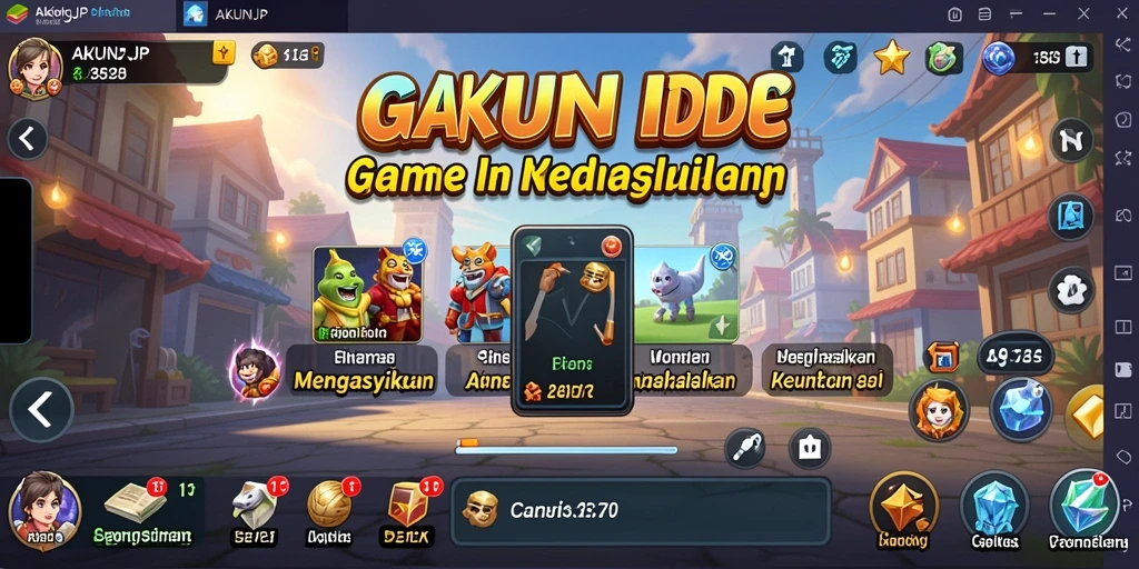 Tangkapan layar gameplay <strong>AKUNJP</strong> menampilkan momen-momen seru dan strategi dalam permainan Idle.