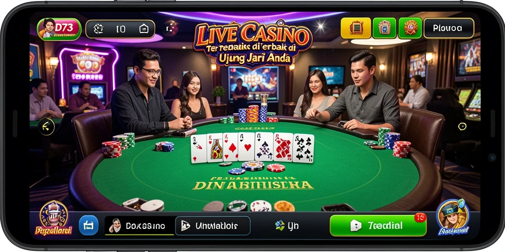Tampilan menarik dalam gameplay Live Casino D73 yang mendebarkan.