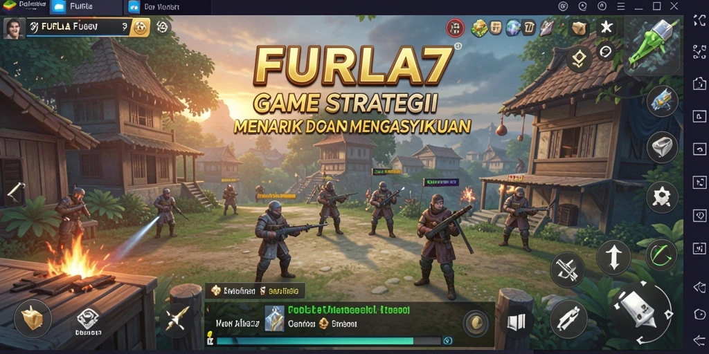 Tampilan gameplay FURLA77 dengan aksi pertempuran yang mendebarkan.