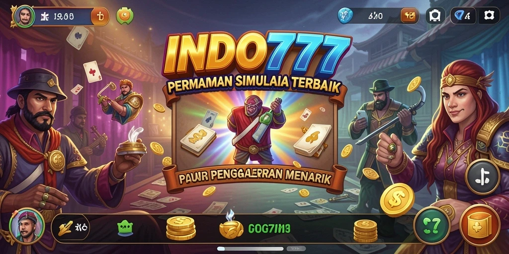Screenshot gameplay INDO777 yang mendemonstrasikan simulasi yang mendalam.