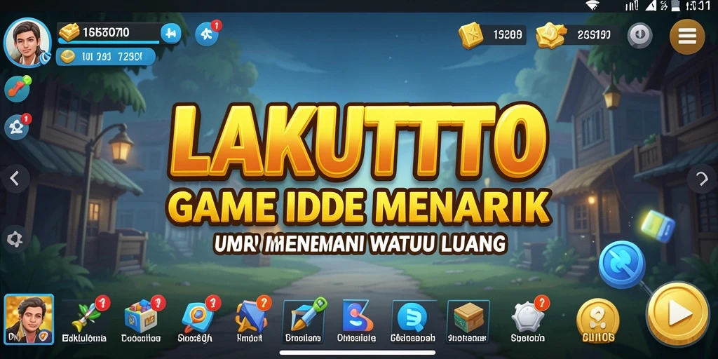 Screenshot gameplay utama LAKUTOTO yang menunjukkan fitur Idle yang menarik.