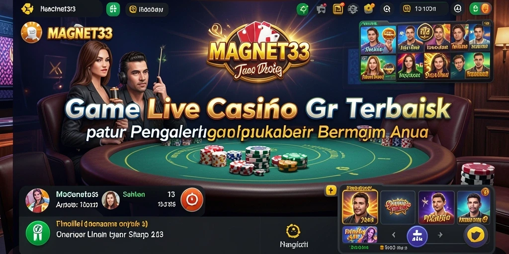 Tampilan gameplay Live Casino yang menarik dan interaktif di MAGNET33.