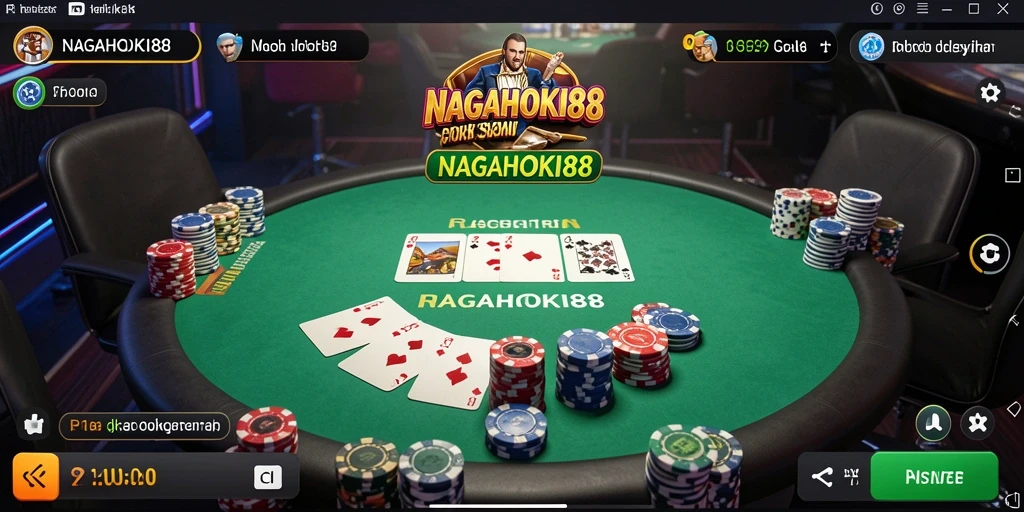Tampilan screenshot NAGAHOKI88 menunjukkan suasana permainan Poker yang mendebarkan.