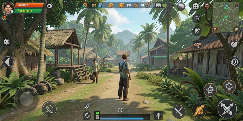 Tampilan gameplay PG11 dengan fitur simulasi kehidupan yang mendalam.