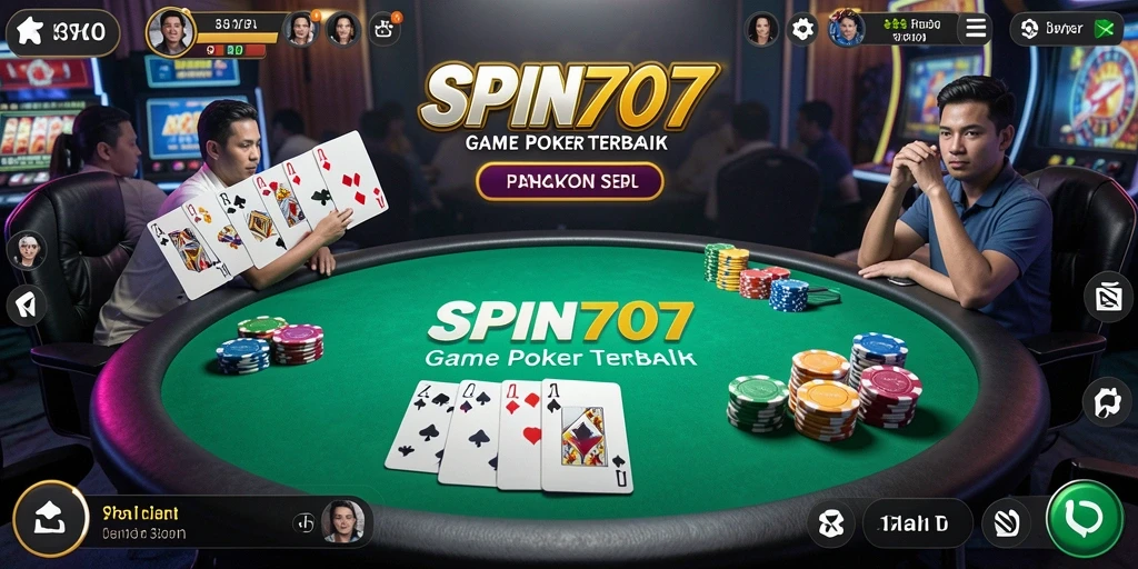 Screenshot gameplay SPIN707 menampilkan aksi Poker seru dan mendebarkan.