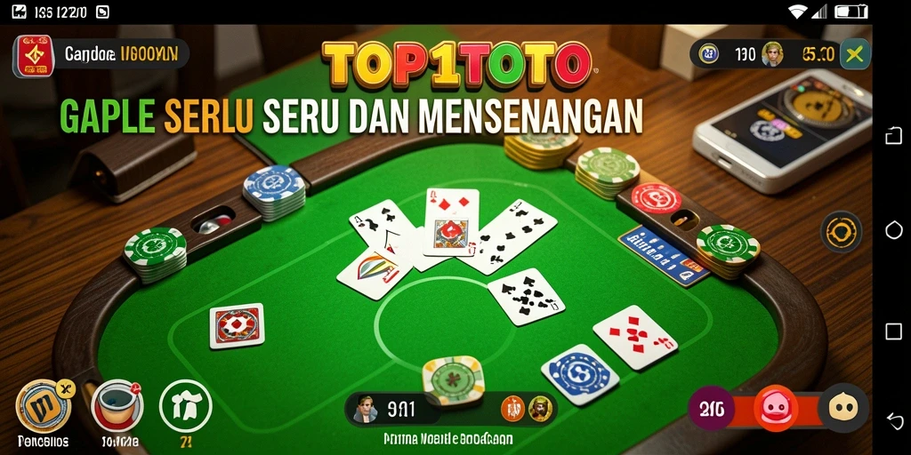 Tampilan gameplay Gaple yang menarik di TOP1TOTO.